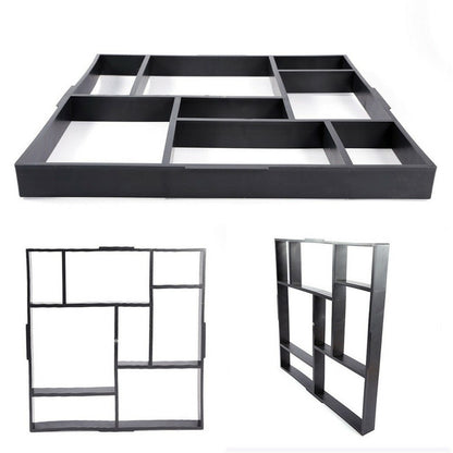 10Grids Garden Paving Brick Patio Concrete Slabs Maker Path Driveway Stone Mould V767-6EJJ26