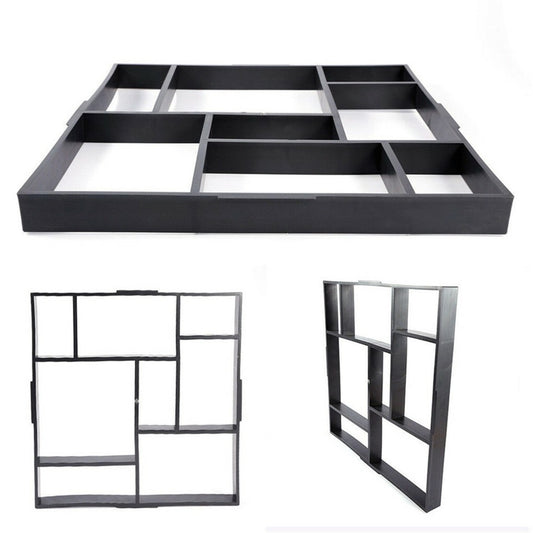 10Grids Garden Paving Brick Patio Concrete Slabs Maker Path Driveway Stone Mould V767-6EJJ26