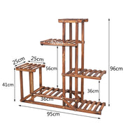 6-Tier Rustic Wooden Step Plant Stand V767-7KHJ03-A