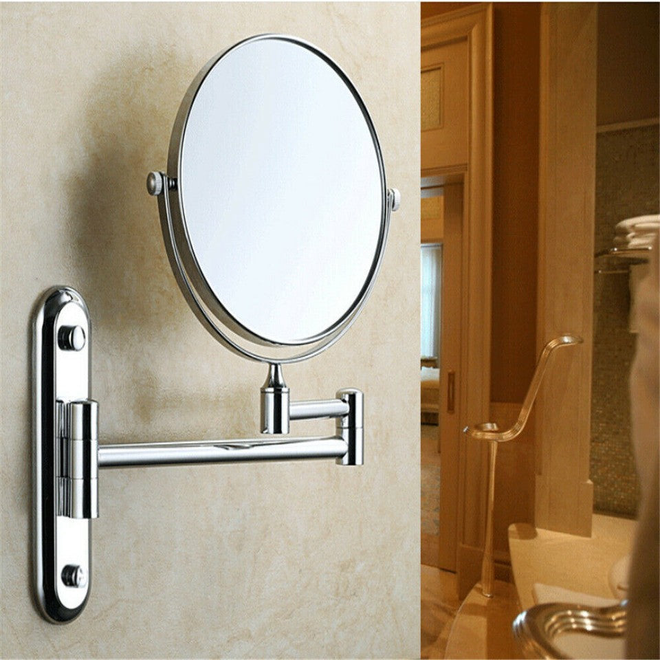 Bath Mirror 5X Magnification Wall Mounted Adjustable Makeup Mirror Arm Extend V767-8LJJ03-NLG