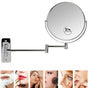 Extendable Wall-Mounted Makeup Mirror with 10x Magnification, Double-Sided V767-9LJJ03
