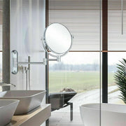 Extendable Wall-Mounted Makeup Mirror with 10x Magnification, Double-Sided V767-9LJJ03