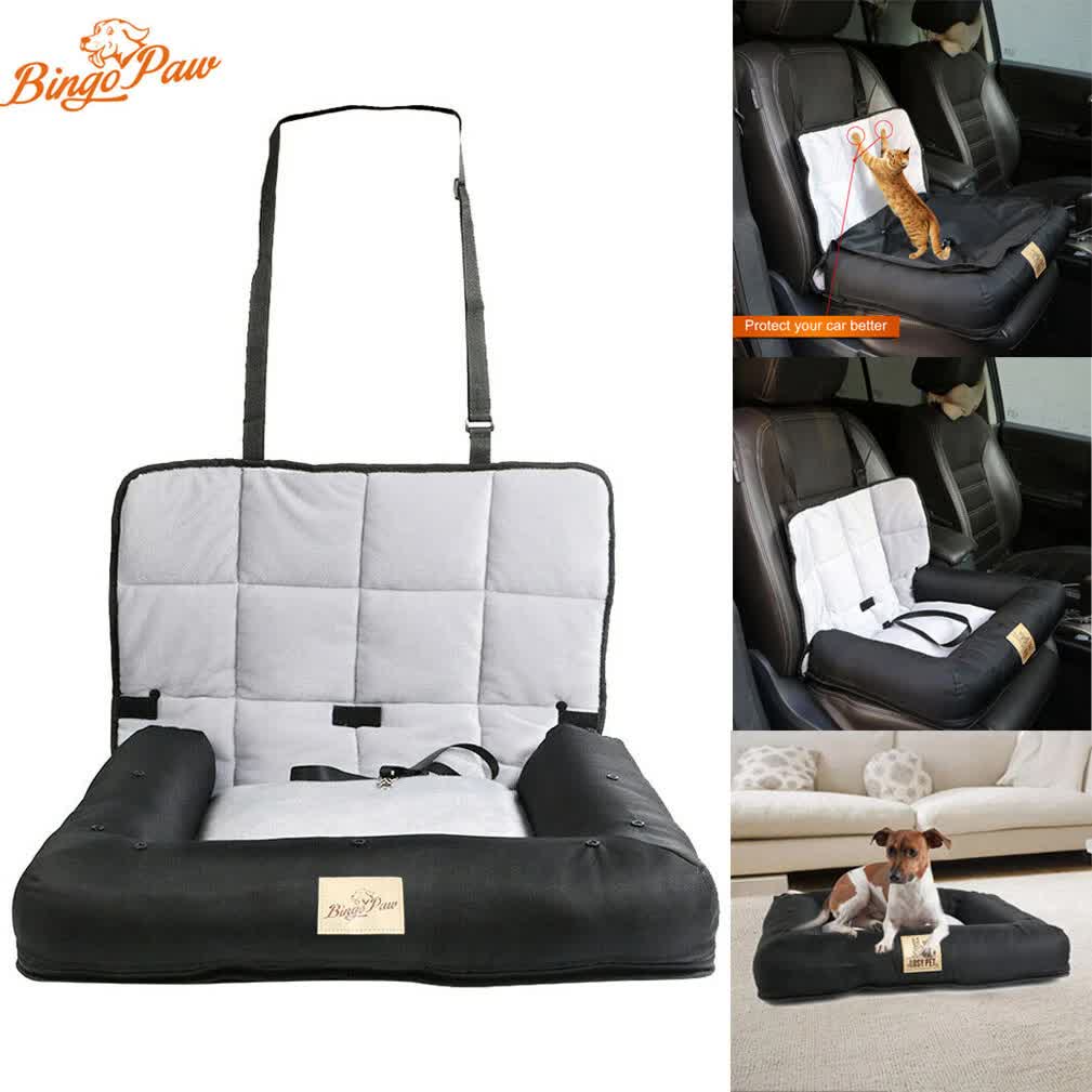 Waterproof Dog Car Seat Bed with Safety Belt V767-9LPET01-L-GJ-B