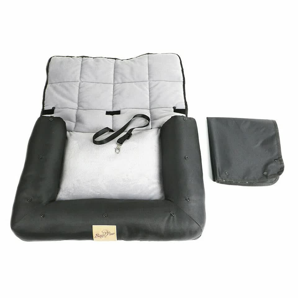 Small Waterproof Dog Car Seat Bed with Safety Belt V767-9LPET01-S-GJ-B