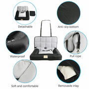 Small Waterproof Dog Car Seat Bed with Safety Belt V767-9LPET01-S-GJ-B