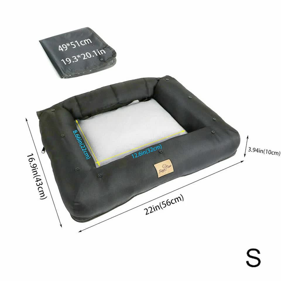 Small Waterproof Dog Car Seat Bed with Safety Belt V767-9LPET01-S-GJ-B