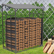 Heavy Duty Firewood Log Rack Large Storage Holder Shed Rack Outdoor Garden Yard V767-CHJ-Z83-V1