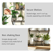 180Cm Tall Plant Stand Indoor Vase-Shape Metal Plant Shelf With Hanging Hooks V767-HJ-XZ1616