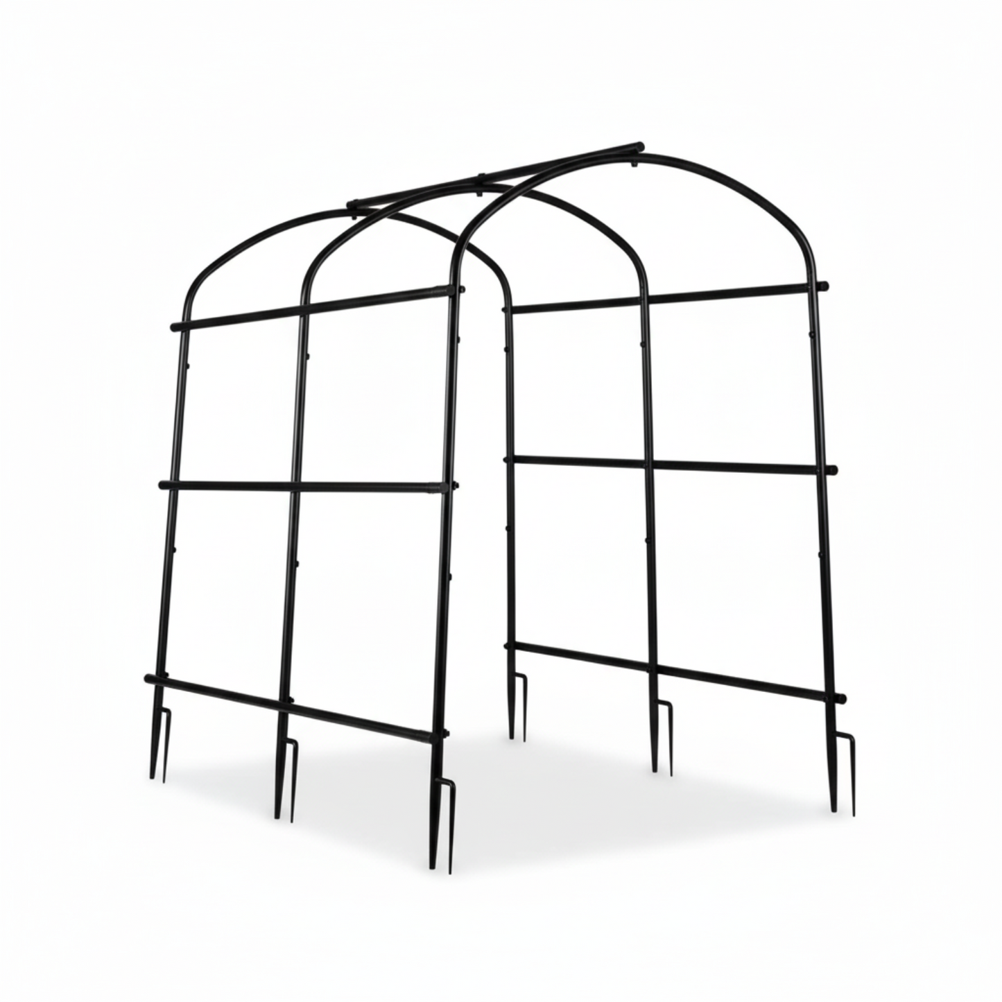 P&P Black & Green U-Frame Metal Garden Trellis with Nylon Netting Heavy Duty Plant Support V767-HJ-XZ1641