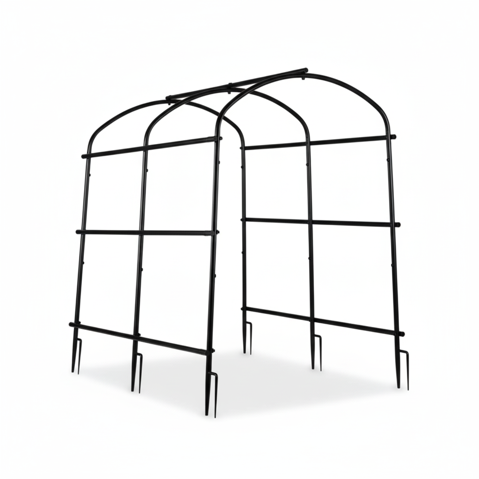 P&P Black & Green U-Frame Metal Garden Trellis with Nylon Netting Heavy Duty Plant Support V767-HJ-XZ1641