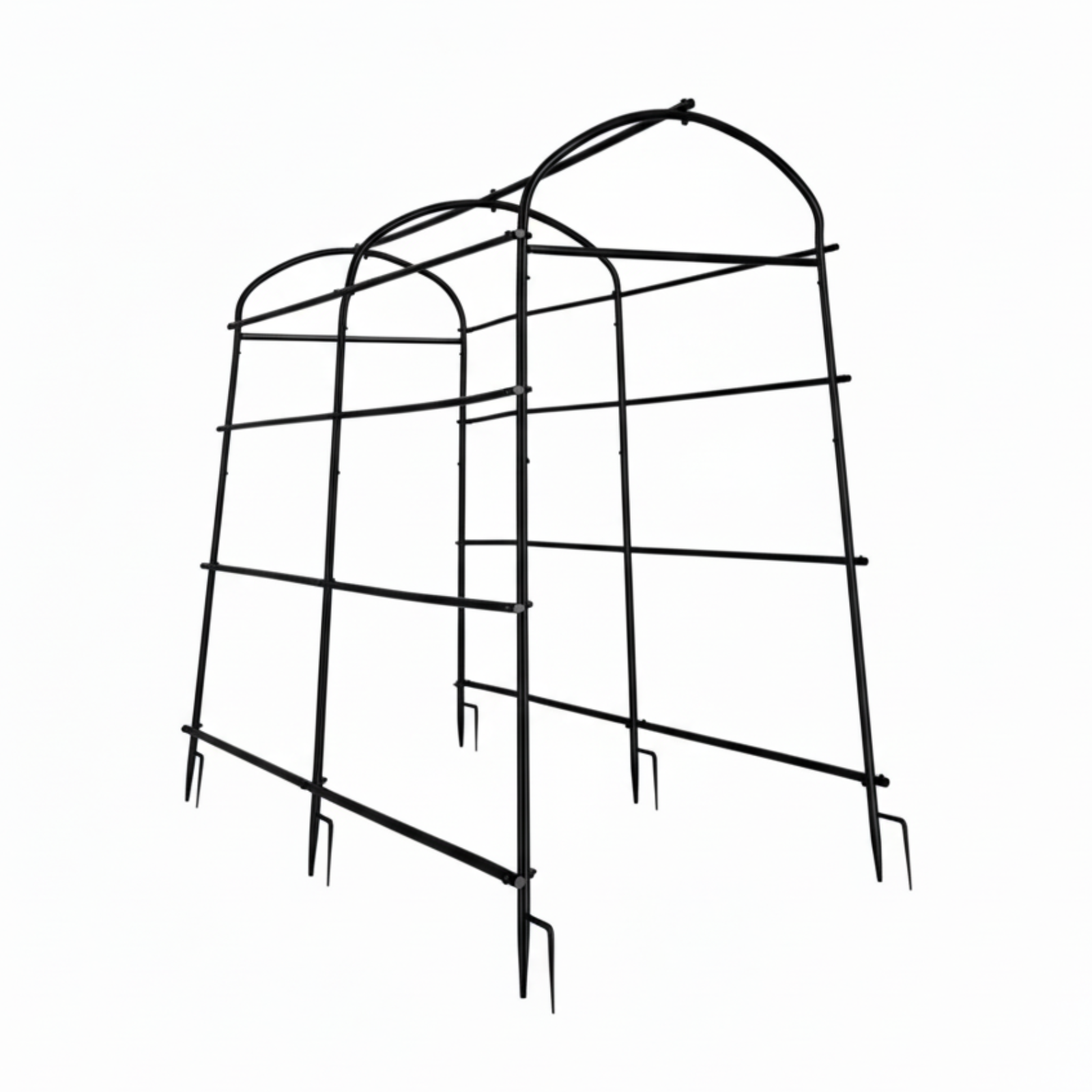 P&P Black & Green U-Frame Metal Garden Trellis with Nylon Netting Heavy Duty Plant Support Size XL V767-HJ-XZ1642