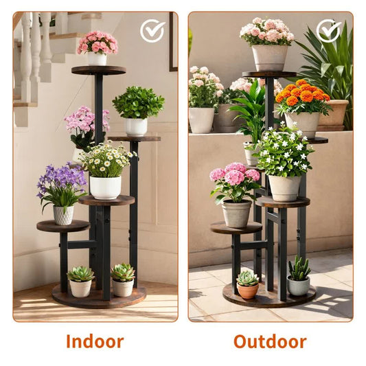 Multi-Tier Flower Plant Stand Industrial Metal Garden Flower Pots Rack AU V767-HJ-XZ1911