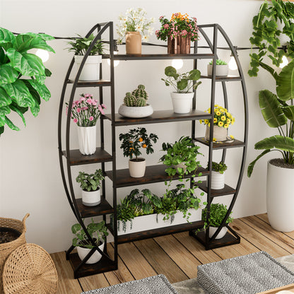 8 Tier Jumbo Plant Stand Vase Shape Flower Bonsai Pot Display Rack Indoor Outdoor V767-HJ-ZM1376