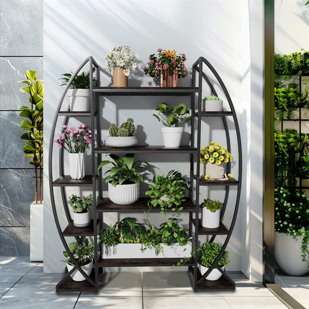 8 Tier Jumbo Plant Stand Vase Shape Flower Bonsai Pot Display Rack Indoor Outdoor V767-HJ-ZM1376