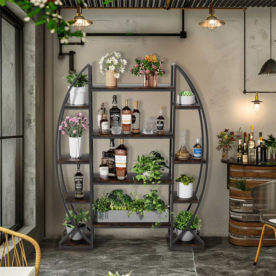 8 Tier Jumbo Plant Stand Vase Shape Flower Bonsai Pot Display Rack Indoor Outdoor V767-HJ-ZM1376