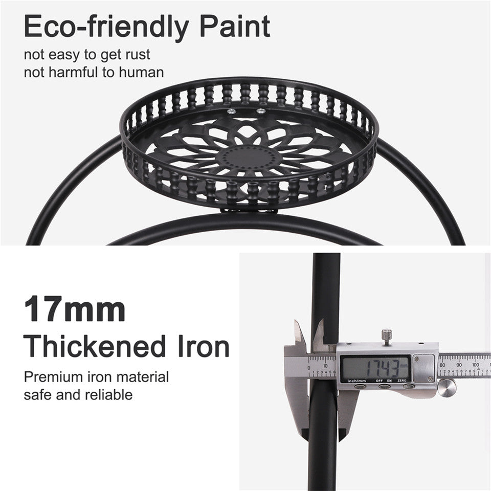 Metal Plant Stand Rack 4Tier Indoor Flower Pot Stand with Wheels for Living Room V767-HJ-ZT112