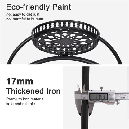 Metal Plant Stand Rack 4Tier Indoor Flower Pot Stand with Wheels for Living Room V767-HJ-ZT112