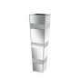 P&P Silver Crushed Diamond Flower Vase with Mirrored Glass for Elegant Home Decoration V767-HP-XZ1812