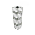 P&P Silver Diamond Inlaid Table Vase, Modern Decorative Centerpiece for Home V767-HP-XZ1812-S