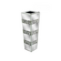 P&P Silver Diamond Inlaid Table Vase, Modern Decorative Centerpiece for Home V767-HP-XZ1812-S