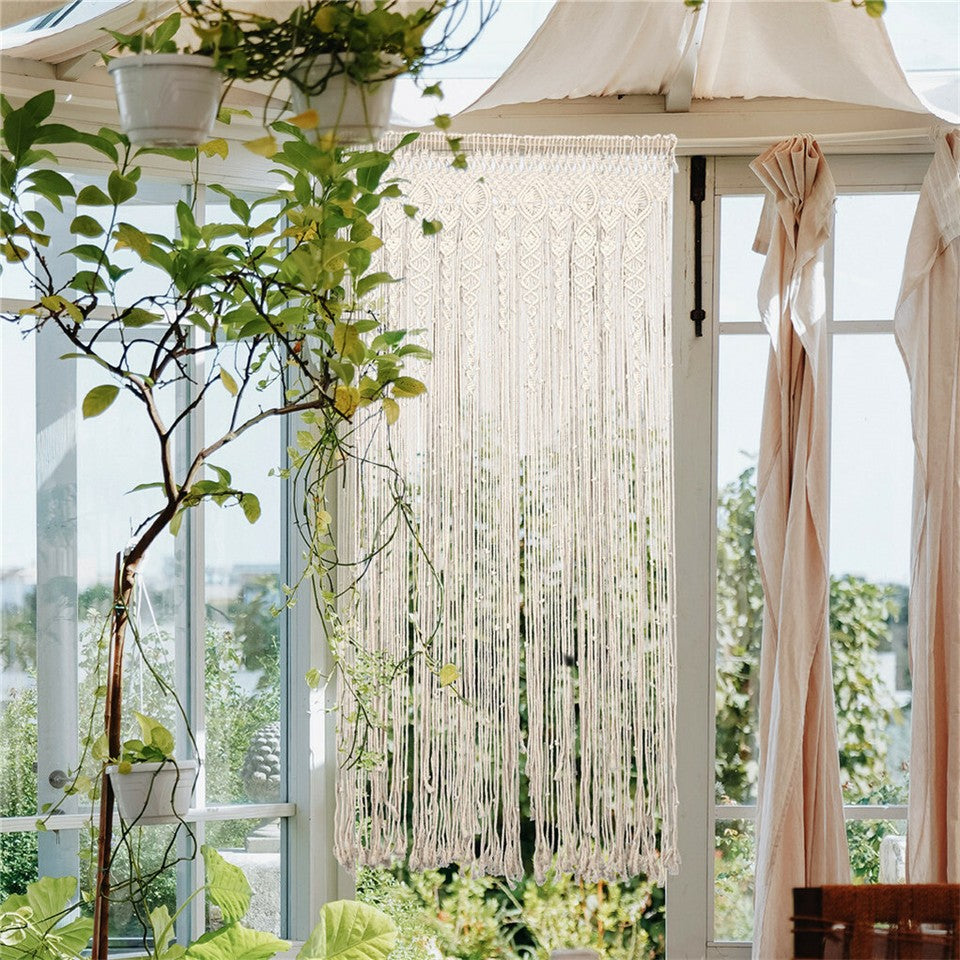 Boho Chic Macrame Tapestry Wedding Backdrop Arch Door Window Hanging Curtains V767-HQ-XB123