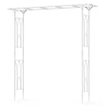 Decorative Metal Garden Trellis Arch Durable Steel Tubing Wedding Party Archway V767-HQ-XJ114-G1