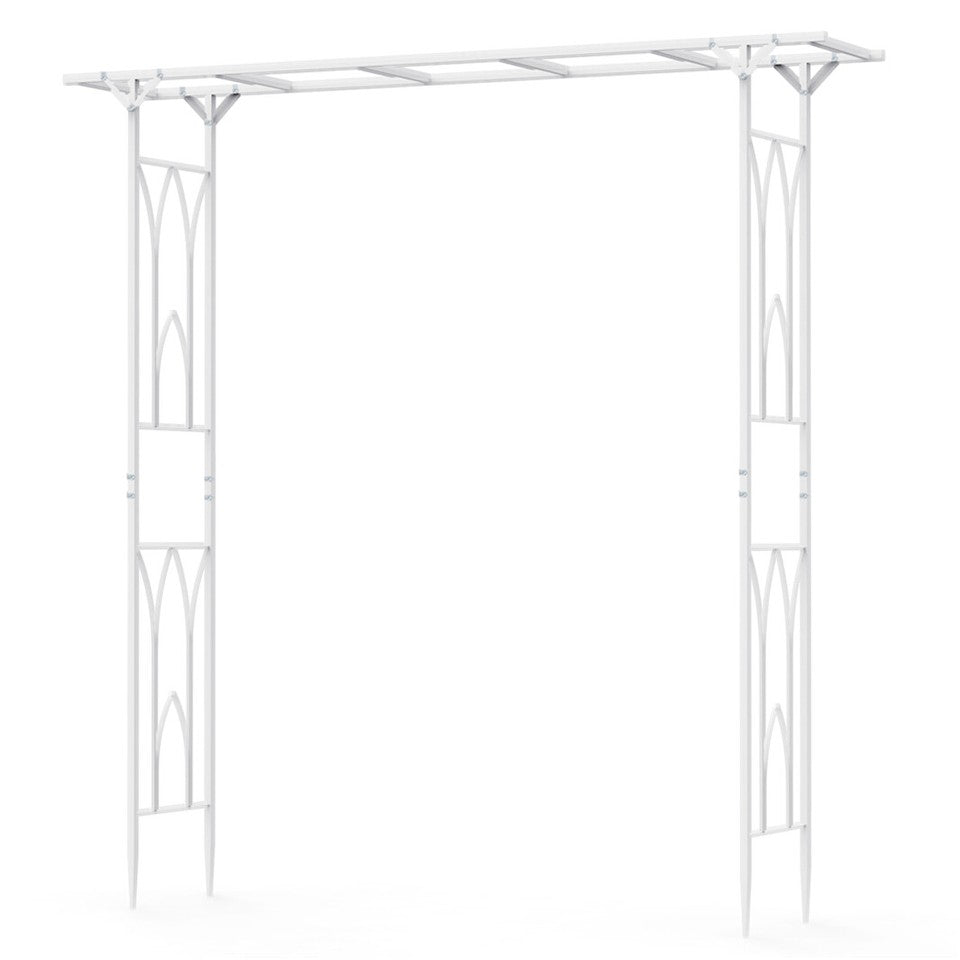 Decorative Metal Garden Trellis Arch Durable Steel Tubing Wedding Party Archway V767-HQ-XJ114-G1