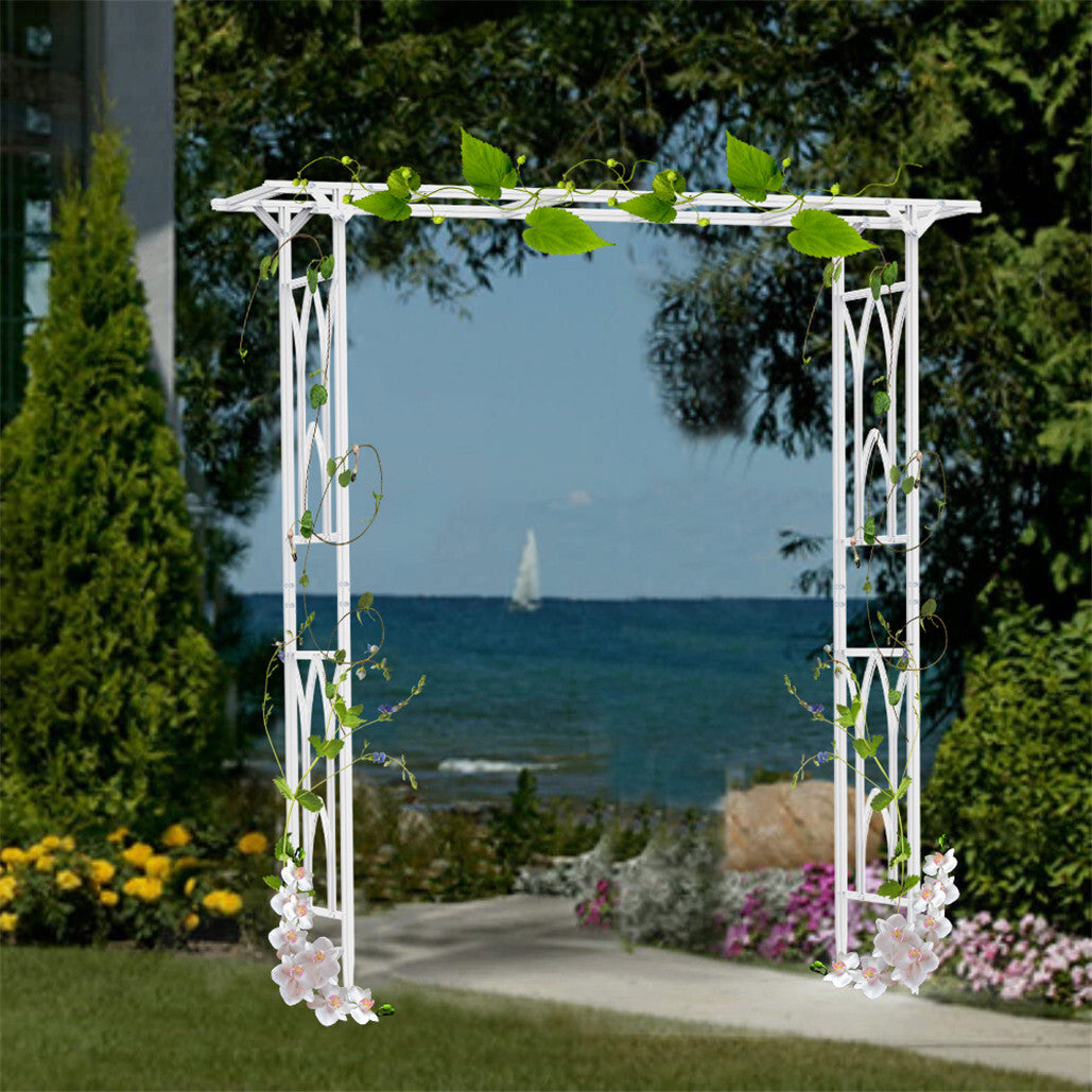 Decorative Metal Garden Trellis Arch Durable Steel Tubing Wedding Party Archway V767-HQ-XJ114-G1
