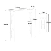 Decorative Metal Garden Trellis Arch Durable Steel Tubing Wedding Party Archway V767-HQ-XJ114-G1