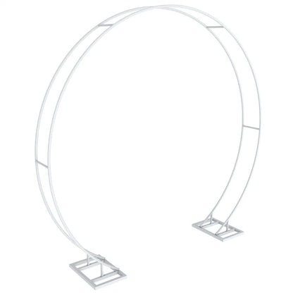 P&P Round Arch Backdrop Stand for Wedding Party Metal Pipe Frame Archway Decoration Indoor Outdoor Double V767-HQ-XJ118-L-G2