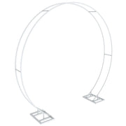 Round Arch Backdrop Stand for Wedding Party Metal Pipe Frame Archway Decoration Indoor Outdoor Double Rails V767-HQ-XJ118-M-G2