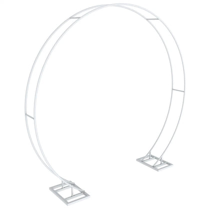 Round Arch Backdrop Stand for Wedding Party Metal Pipe Frame Archway Decoration Indoor Outdoor Double Rails V767-HQ-XJ118-M-G2