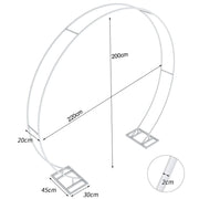 Round Arch Backdrop Stand for Wedding Party Metal Pipe Frame Archway Decoration Indoor Outdoor Double Rails V767-HQ-XJ118-M-G2