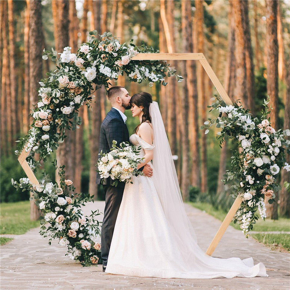 Gorgeous Wedding Arbor Wedding Backdrop Stand Wooden Arch f Garden Wedding Party V767-HQ-XJ124-V1