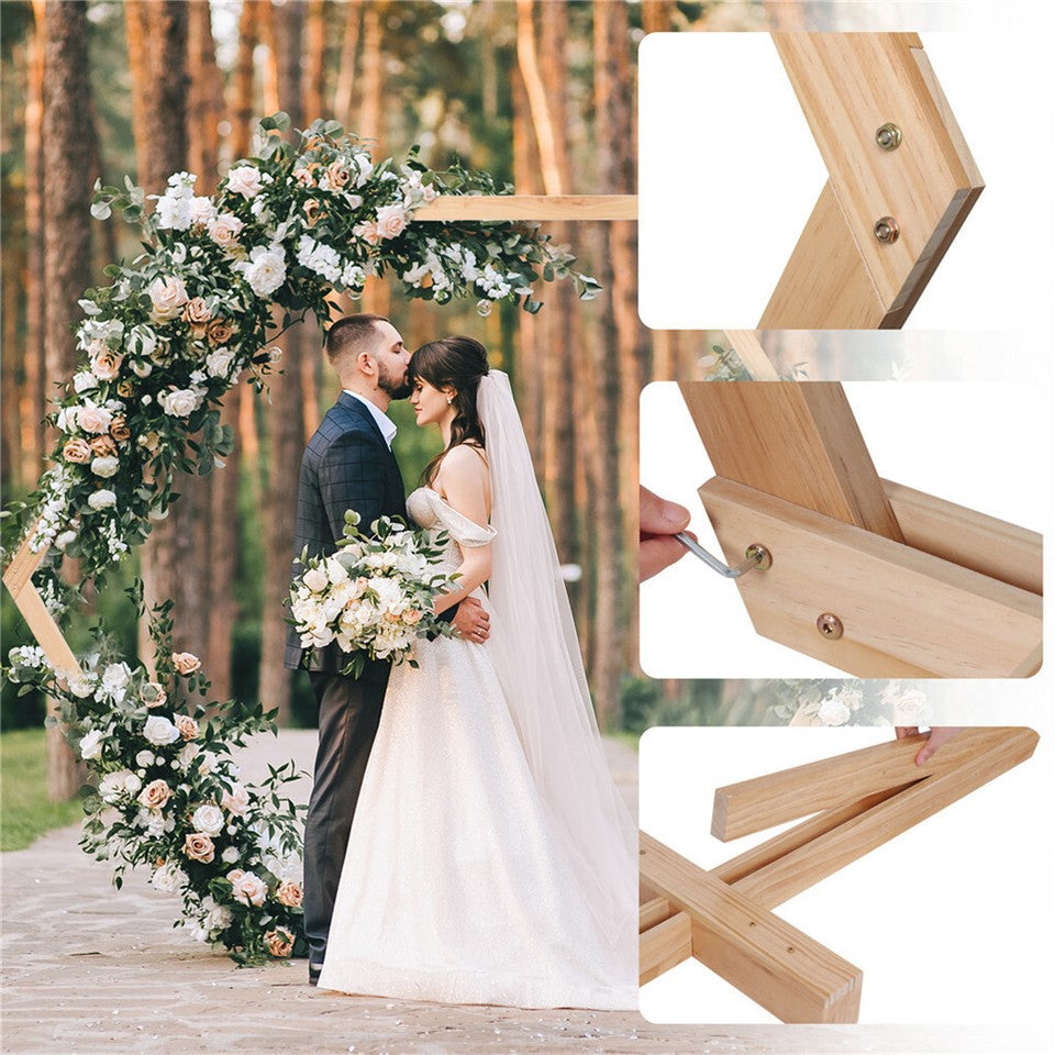 Gorgeous Wedding Arbor Wedding Backdrop Stand Wooden Arch f Garden Wedding Party V767-HQ-XJ124-V1