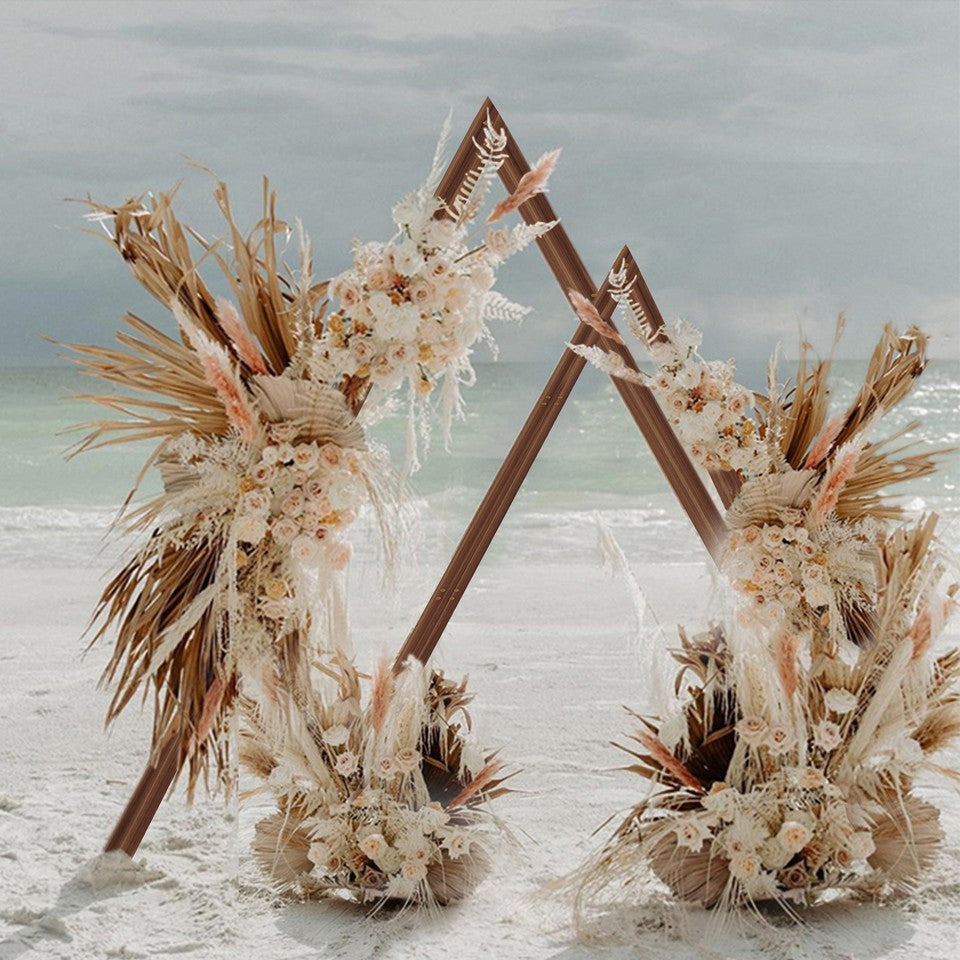 Set of 2 Nesting Wood Wedding Arch Huge Decorative Garden Wedding Backdrop Stand V767-HQ-XJ134