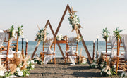 Set of 2 Nesting Wood Wedding Arch Huge Decorative Garden Wedding Backdrop Stand V767-HQ-XJ134