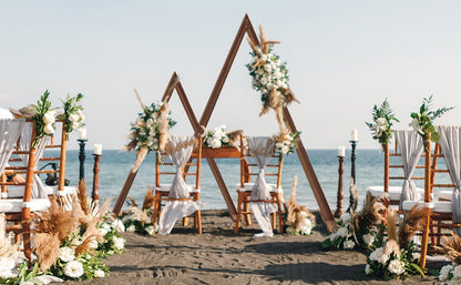 Set of 2 Nesting Wood Wedding Arch Huge Decorative Garden Wedding Backdrop Stand V767-HQ-XJ134