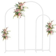 Fin Set Of 3 Wedding Arch Balloon Frame Metal Arch Backdrop Stand Birthday Party V767-HQ-XJ1348-V1