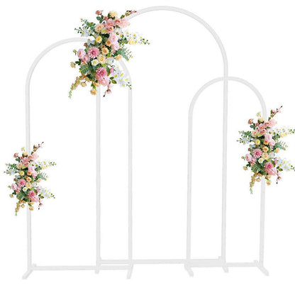 Fin Set Of 3 Wedding Arch Balloon Frame Metal Arch Backdrop Stand Birthday Party V767-HQ-XJ1348-V1