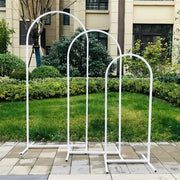 Fin Set Of 3 Wedding Arch Balloon Frame Metal Arch Backdrop Stand Birthday Party V767-HQ-XJ1348-V1