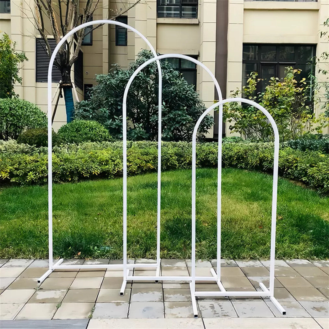 Fin Set Of 3 Wedding Arch Balloon Frame Metal Arch Backdrop Stand Birthday Party V767-HQ-XJ1348-V1