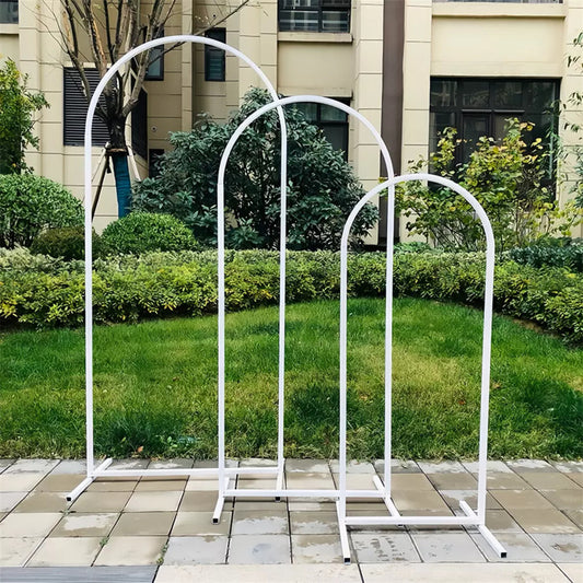 Fin Set Of 3 Wedding Arch Balloon Frame Metal Arch Backdrop Stand Birthday Party V767-HQ-XJ1348-V1