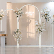 Fin Set Of 3 Wedding Arch Balloon Frame Metal Arch Backdrop Stand Birthday Party V767-HQ-XJ1348-V1