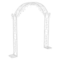 Fin Xl Decorative Double Rails Iron Arbor Garden Archway Trellis Metal Wedding Arch V767-HQ-XJ141-G2