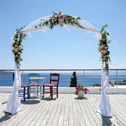 Fin Xl Decorative Double Rails Iron Arbor Garden Archway Trellis Metal Wedding Arch V767-HQ-XJ141-G2