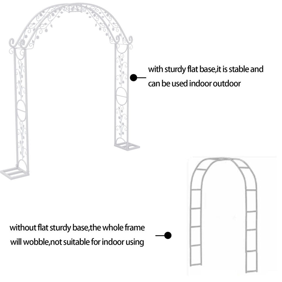 Fin Xl Decorative Double Rails Iron Arbor Garden Archway Trellis Metal Wedding Arch V767-HQ-XJ141-G2