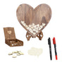 Wedding Guest Book Alternative with Stand+Storage Box+88PCS Wooden Hearts+Pens V767-HQ-XZ136-G1