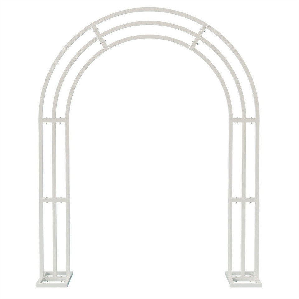 Heavy Strong Metal Wedding Arch Garden Arbor Floral Backdrop Stand Indoor Outdoor V767-HQ-ZJ133