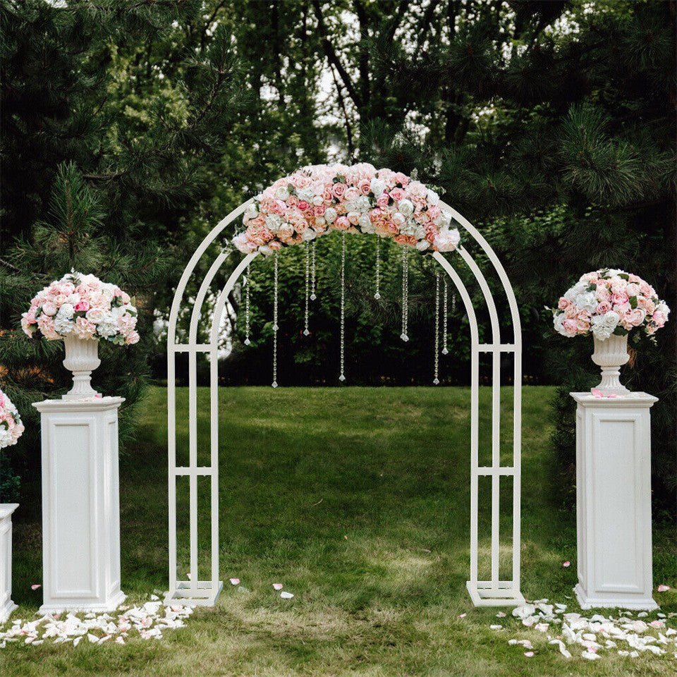Heavy Strong Metal Wedding Arch Garden Arbor Floral Backdrop Stand Indoor Outdoor V767-HQ-ZJ133
